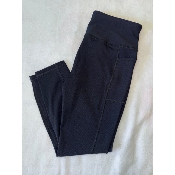 RBX size Large Ribbed Full Length Yoga Leggings with Pockets - Picture 3 of 5